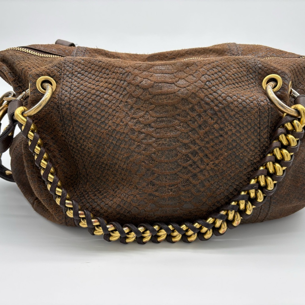 Michael Kors Python Print Leather Shoulder Bag - image 3